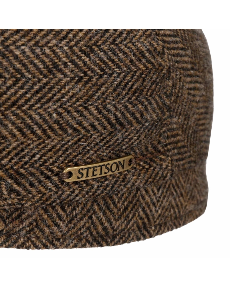Stetson Driver cap wool herringbone brown-melange