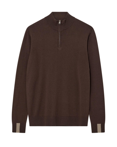 MOS MOSH GALLERY Mos Mosh Gallery Adam soft zip turtle neck knit