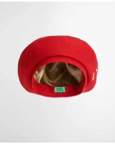 Barbour x GANNI baret hat red