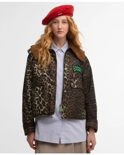 Barbour x GANNI baret hat red