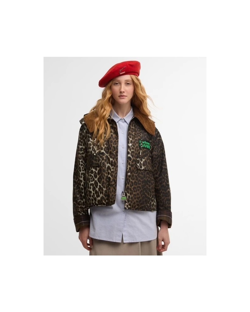 Barbour x GANNI baret hat red