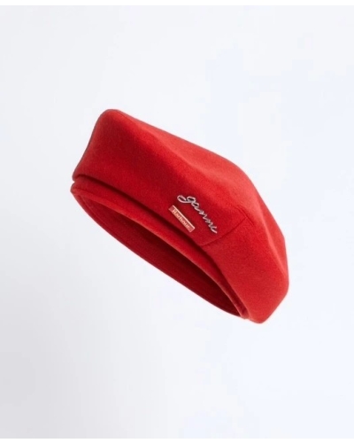 Barbour x GANNI baret hat red
