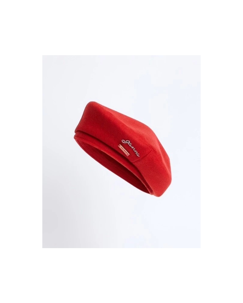 Barbour x GANNI baret hat red