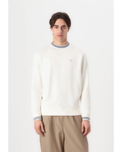 Barbour Rosford crewneck whisper white wh32 whisper white
