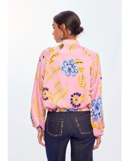 LOLA CASADEMUNT Lola Casademunt Satin printed bomber