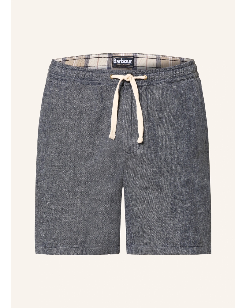 Barbour Stillwater linen blend shorts navy