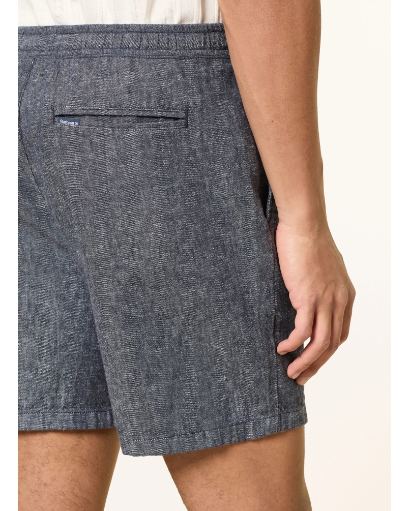 Barbour Stillwater linen blend shorts navy