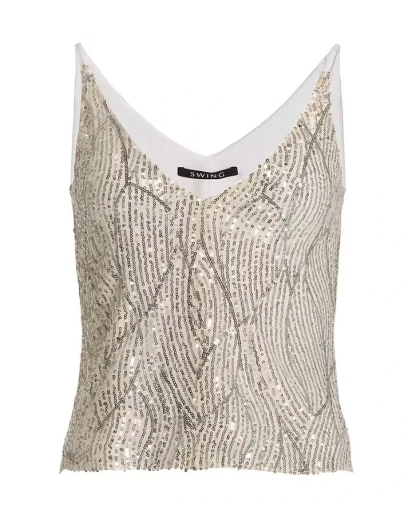 SWING Swing Top spaghetti straps beige ivory