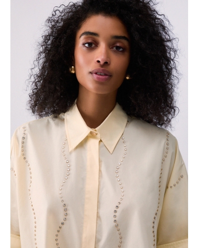 Liu Jo Shirt with rhinestones sorbet lemon