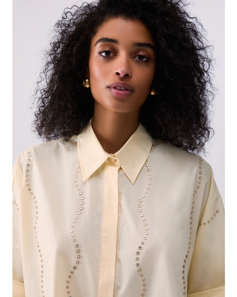 Liu Jo Shirt with rhinestones sorbet lemon