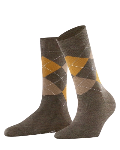 Burlington Melange Marylebone dames sokken amber green