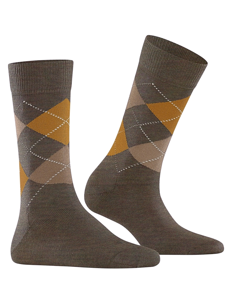 Burlington Melange Marylebone dames sokken amber green