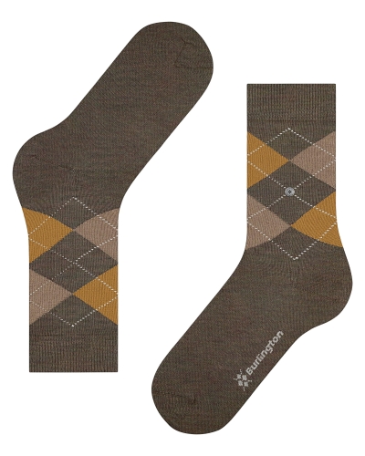 Burlington Melange Marylebone dames sokken amber green