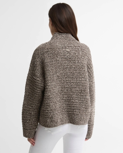 Barbour Rosamund funnel neck jumper oat