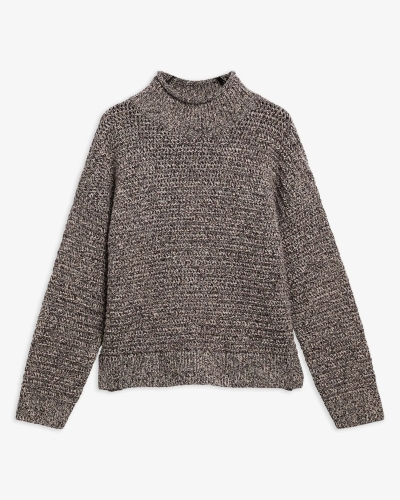 Barbour Rosamund funnel neck jumper oat