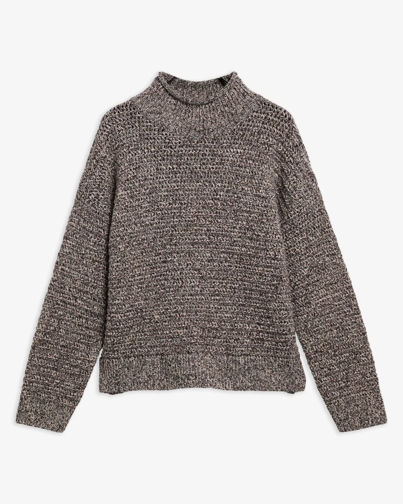 Barbour Rosamund funnel neck jumper oat