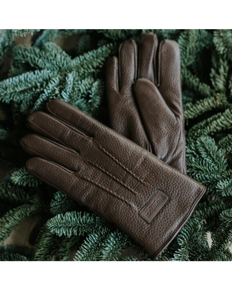 Warmbat Leather men gloves chocolate