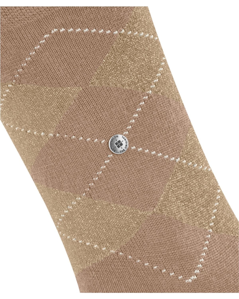Burlington Marylebone glitter dames sokken camel