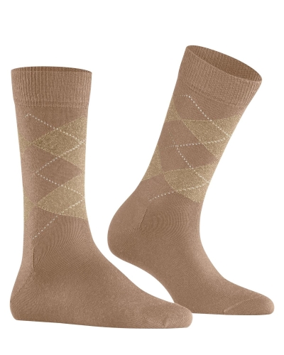 Burlington Marylebone glitter dames sokken camel