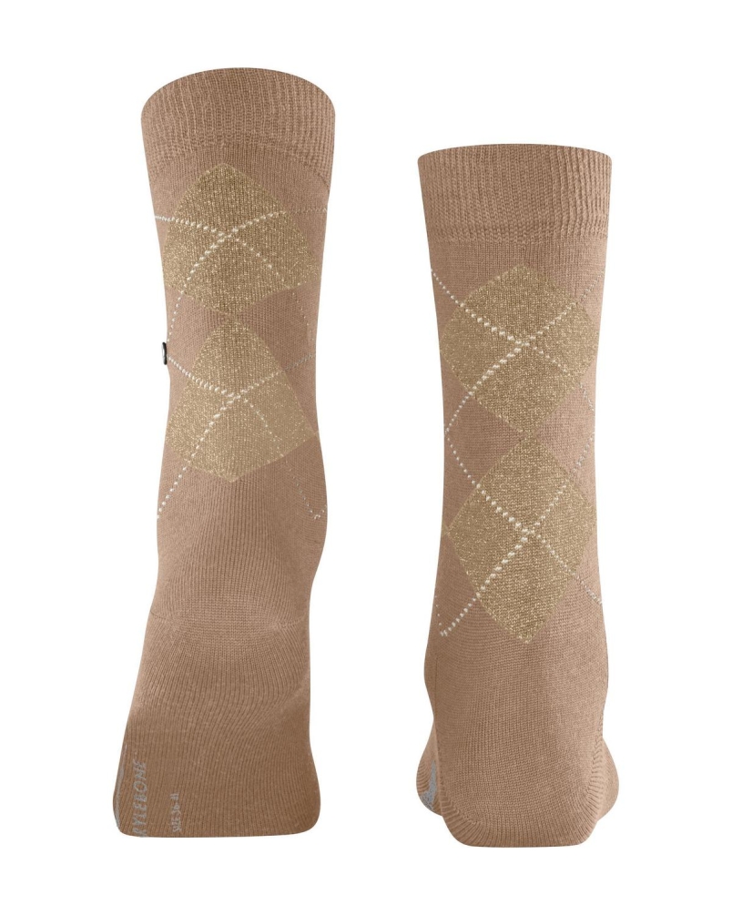 Burlington Marylebone glitter dames sokken camel