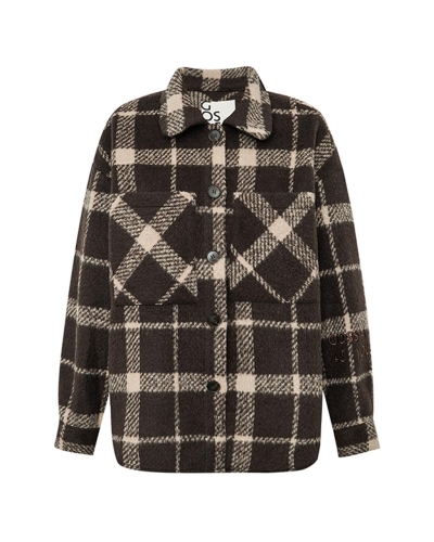 Gossia Ice shirt jacket brown check