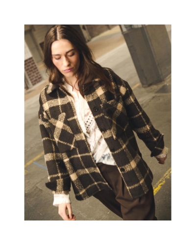 Gossia Ice shirt jacket brown check