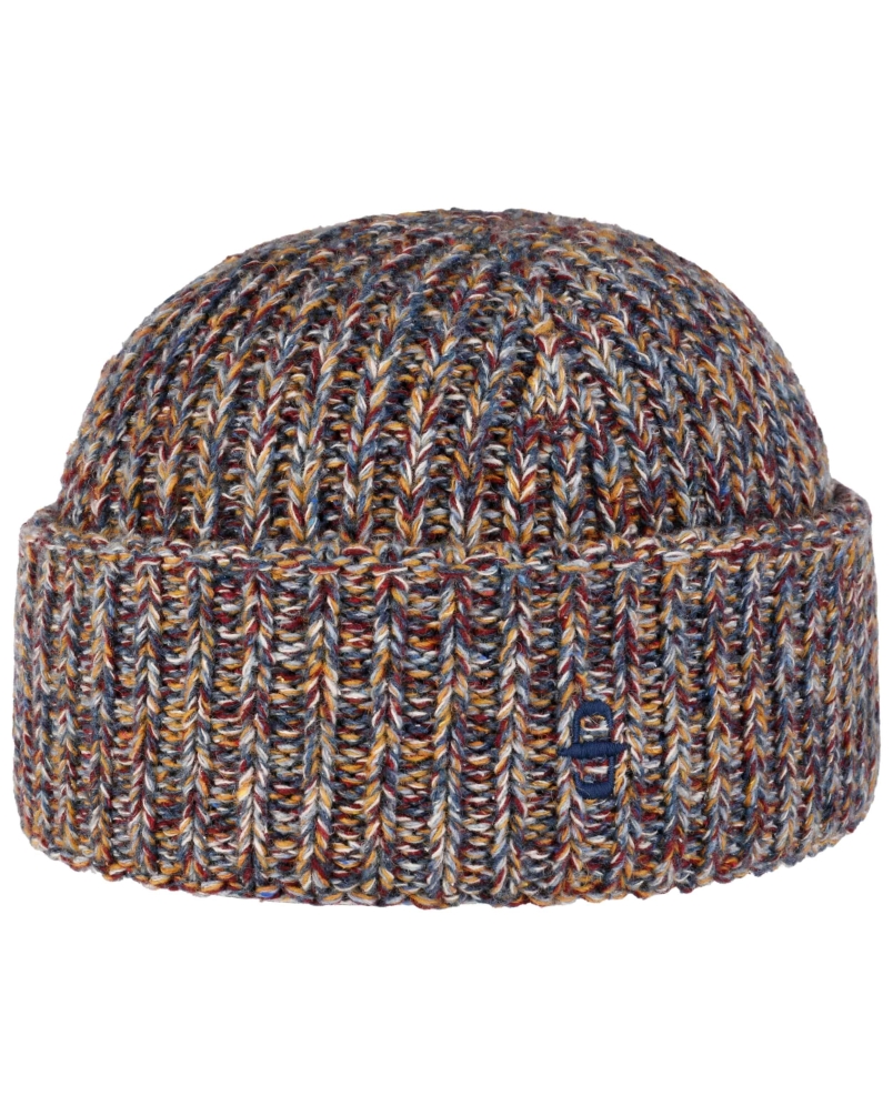 Stetson Beanie sustainable blue-red-yellow-ecru