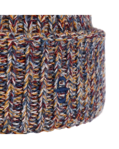 Stetson Beanie sustainable blue-red-yellow-ecru