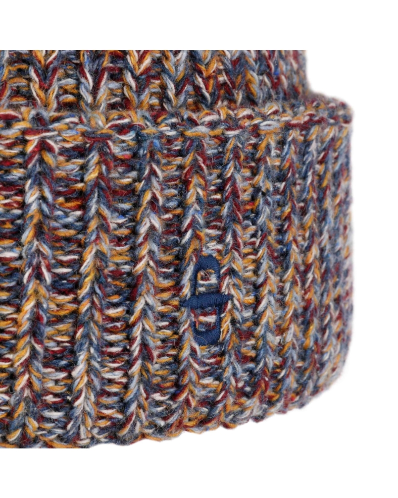 Stetson Beanie sustainable blue-red-yellow-ecru