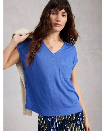 White Stuff Iris linen tee mid cora