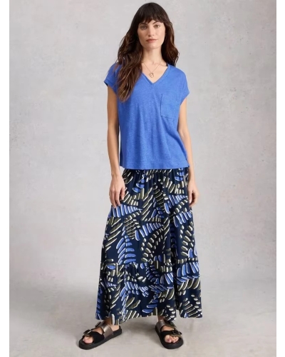 White Stuff Iris linen tee mid cora