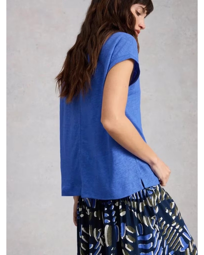White Stuff Iris linen tee mid cora