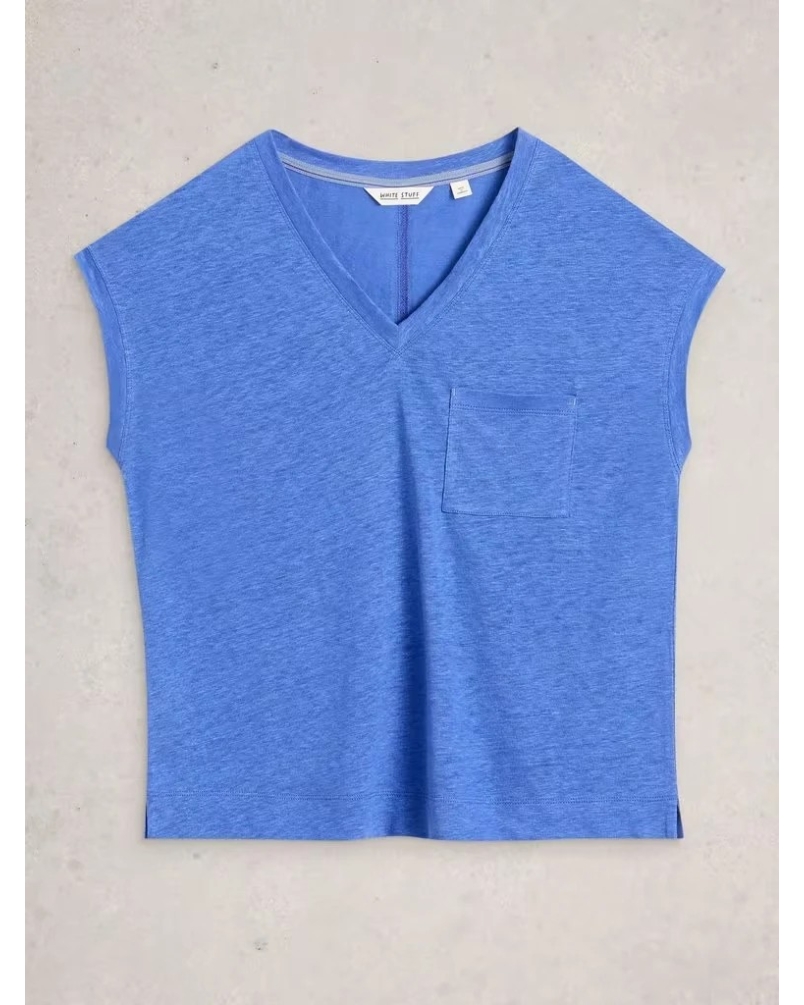 White Stuff Iris linen tee mid cora