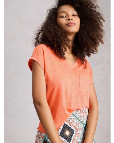 White Stuff Iris linen tee mid cora