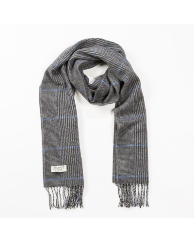 John Hanly Irish wool scarf light grey charcoal