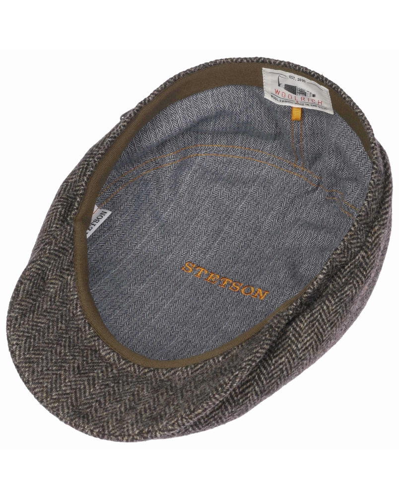 Stetson Driver cap wool herringbone antra-melange