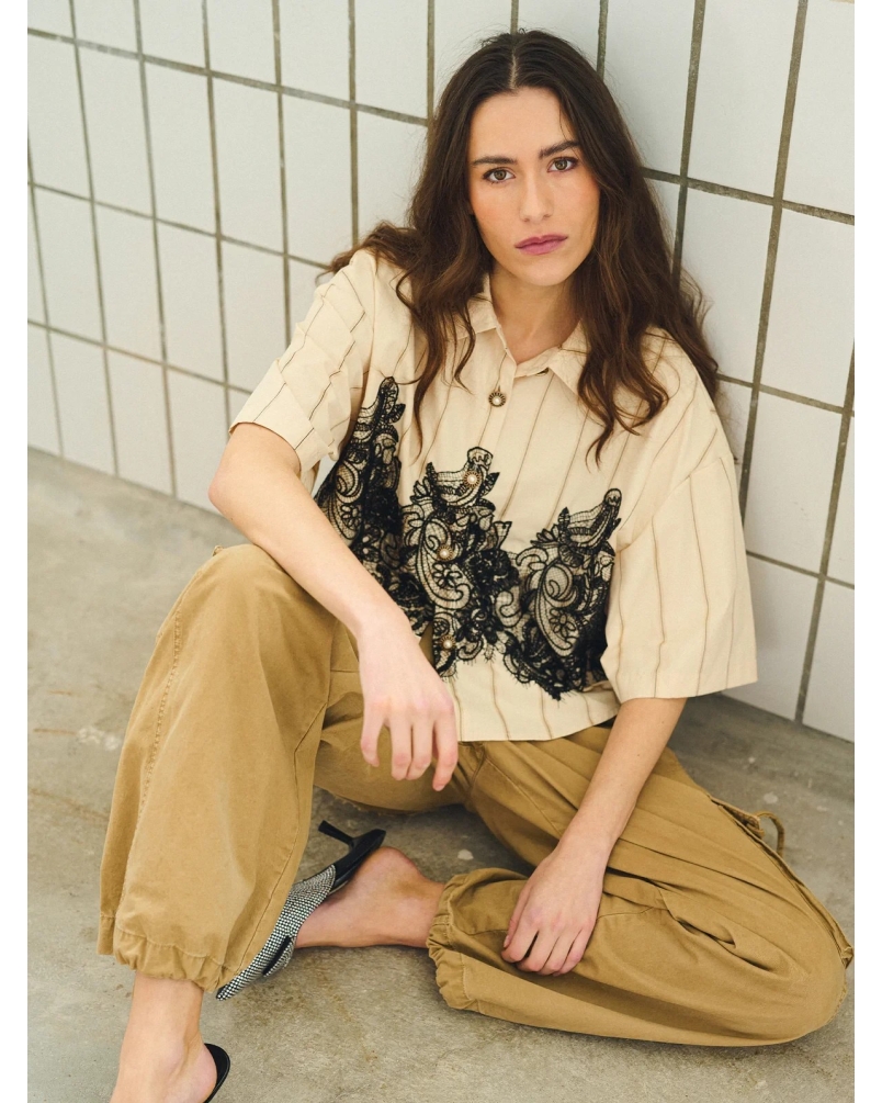 Gossia Zanna shirt sand stripes