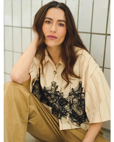 Gossia Zanna shirt sand stripes