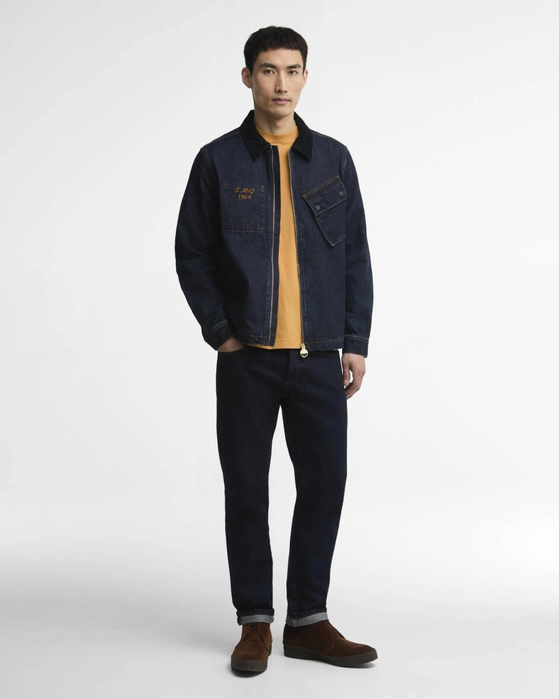 Barbour International Steve McQueen radial overshirt indigo