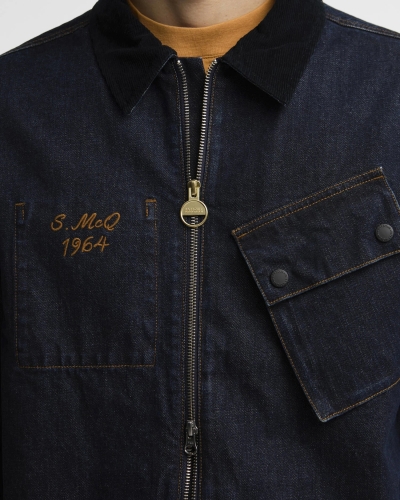 Barbour International Steve McQueen radial overshirt indigo