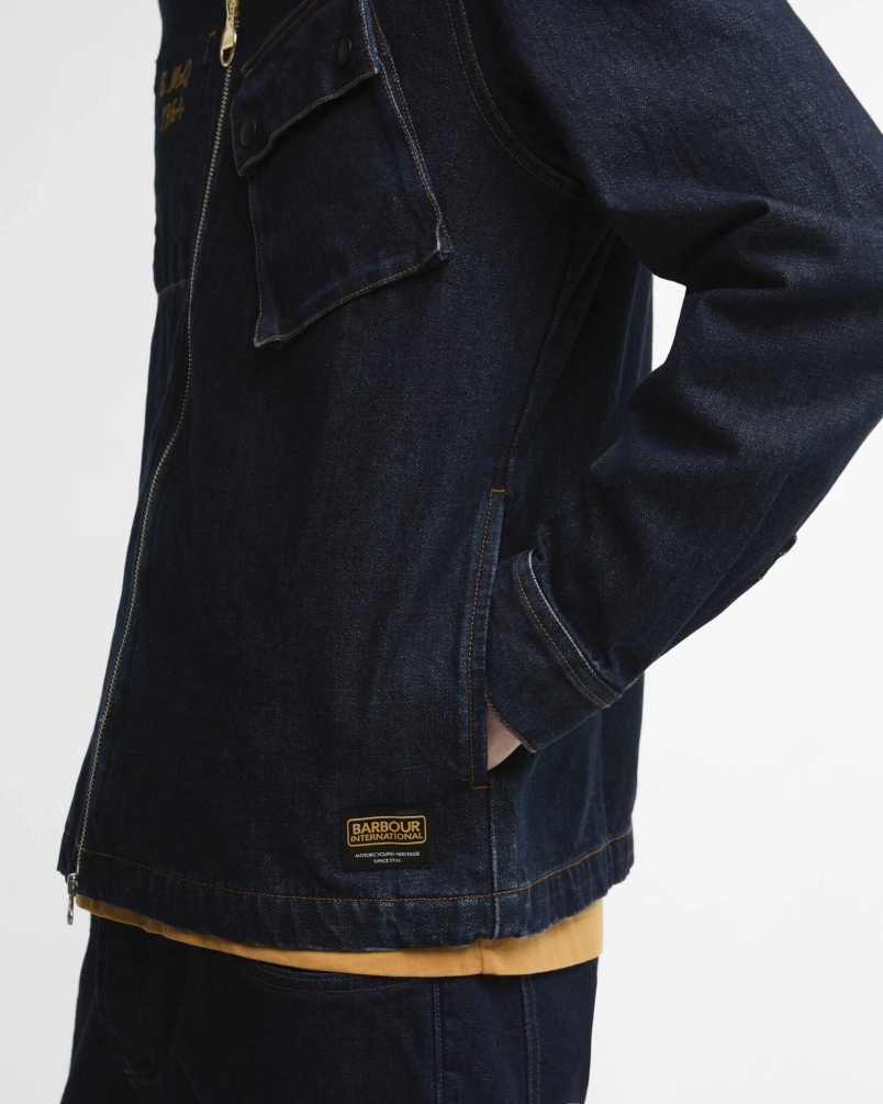 Barbour International Steve McQueen radial overshirt indigo