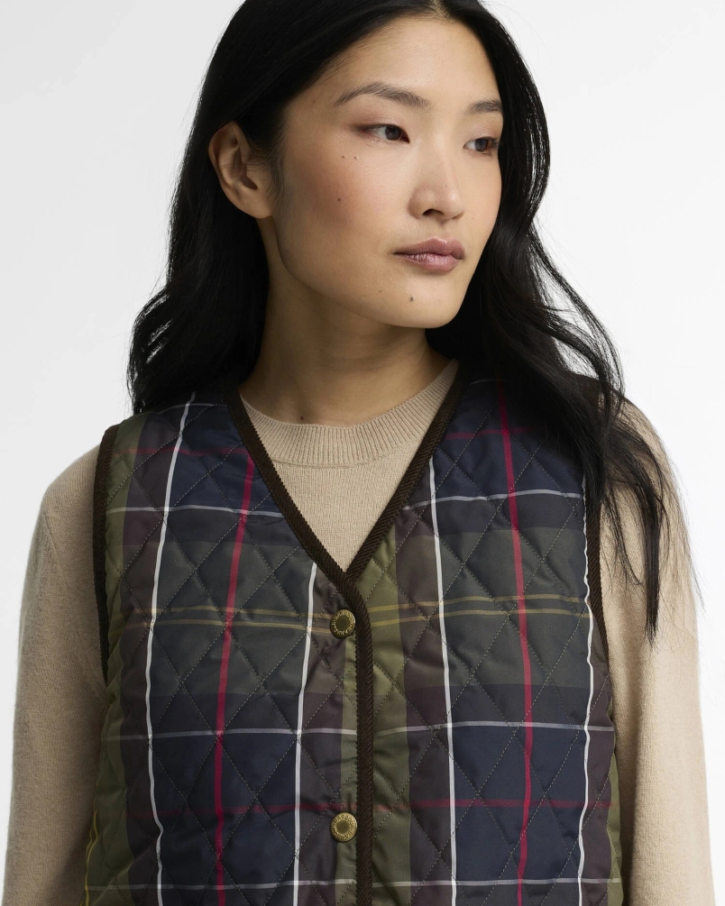 Barbour Tartan reimagined icons reversible tartan liner olive/classic