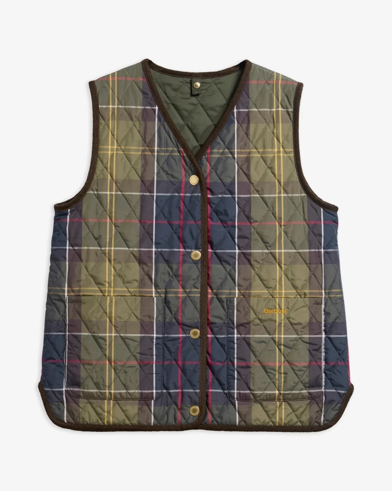 Barbour Tartan reimagined icons reversible tartan liner olive/classic