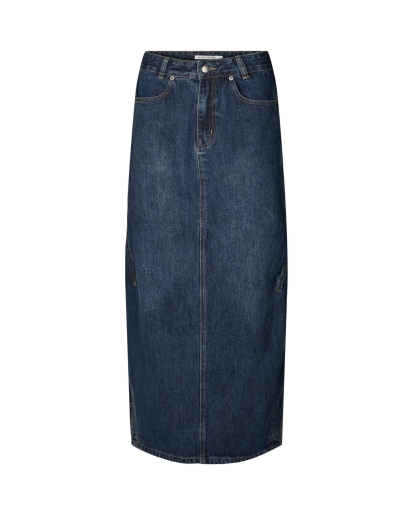 RABENS SALONER JOELLA PATHWORK DENIM SKIRT