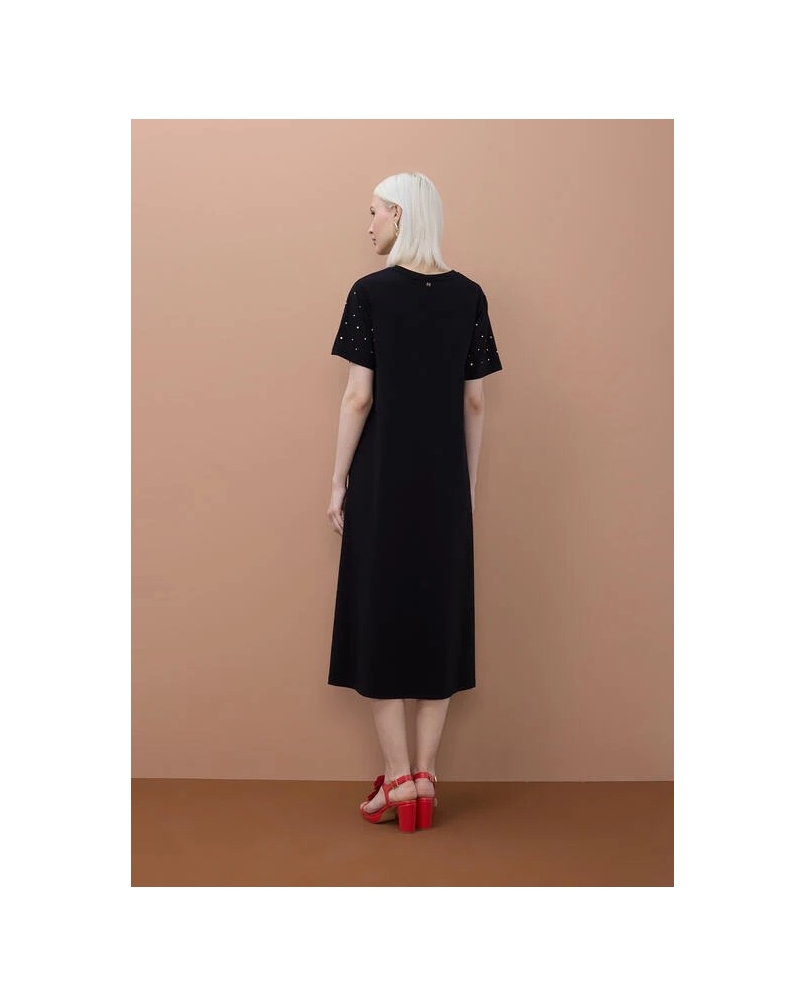 Lola Casademunt Short sleeve dress with studs black black
