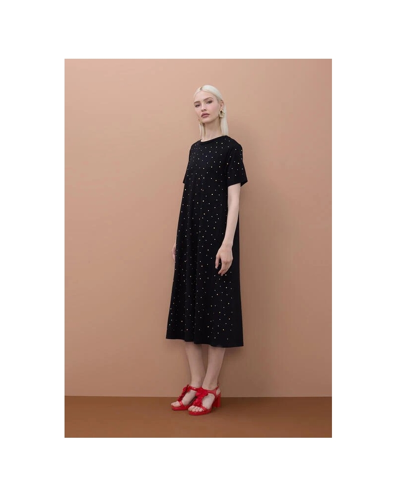 Lola Casademunt Short sleeve dress with studs black black