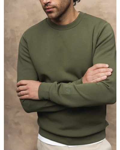 Mos Mosh Gallery Abel Crew Neck Sweat dark army green