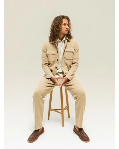 MOS MOSH GALLERY Mos Mosh Gallery Austin knit overshirt dune