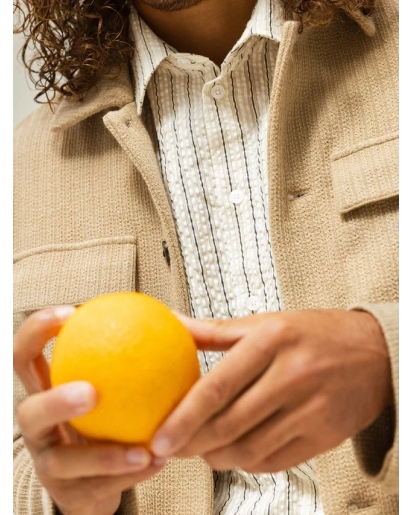 MOS MOSH GALLERY Mos Mosh Gallery Austin knit overshirt dune