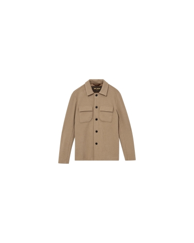 Mos Mosh Gallery Austin knit overshirt dune dune